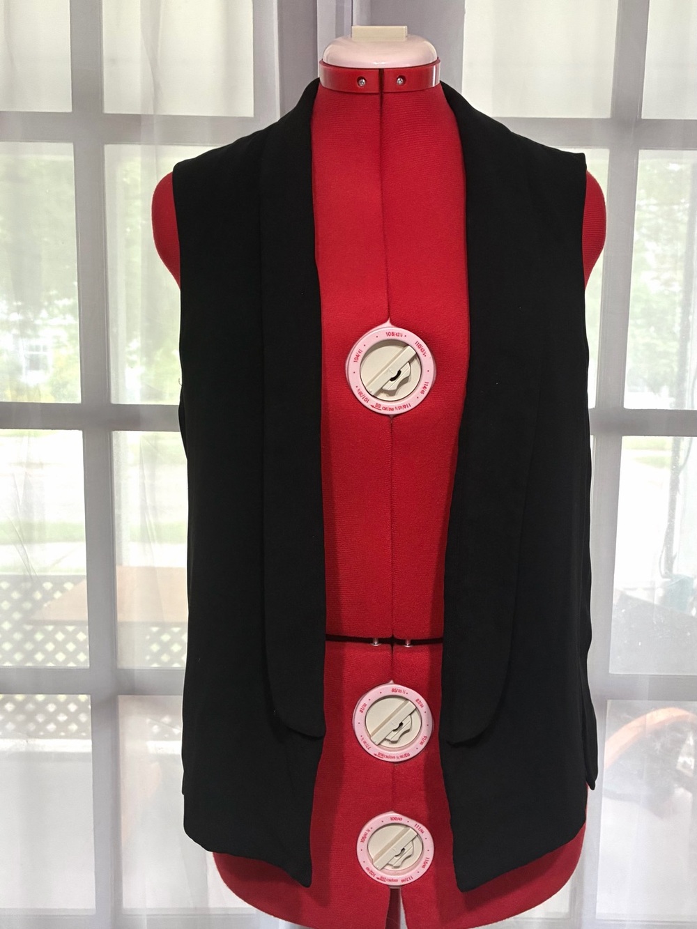 Worthington Black Sleeveless Draped Open-Front Vest